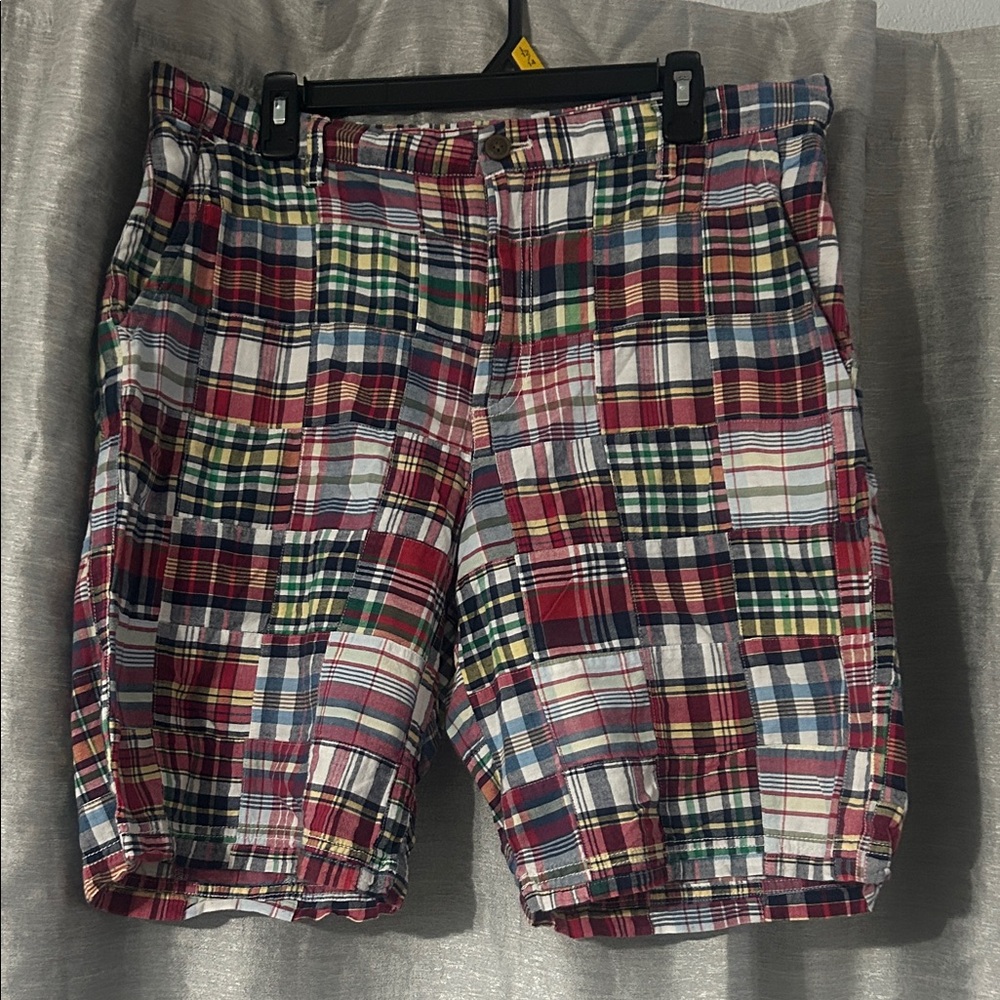 Izod Men's Multicolor Plaid Patchwork Shorts